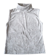 Maglia donna modello a lupetto - velluto grigio chiaro, taglia S