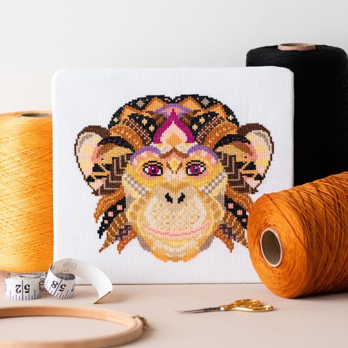 Kit punto croce - , scimmia