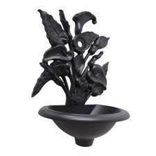 Fontana a muro Calla colore ghisa senza rubinetto casa giardino esterno parete