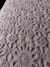 Copriletto Matrimoniale  all'Uncinetto realizzato a mano Écru  nuovo BLACKFRIDAY