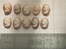 Lotto 10 CAMMEI ornamento vintage SPILLA Miniatura CIONDOLO cameo NAIL ART...