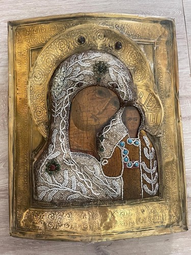 Icona russa antica madre di - russa,
