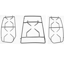 GRIGLIE NARDI 5 FUOCHI IN PIATTINA PIANO COTTURA SINGOLE O KIT NERE LUCIDE 8037 