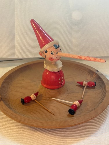 Antico pinocchio vassoio - antico, su