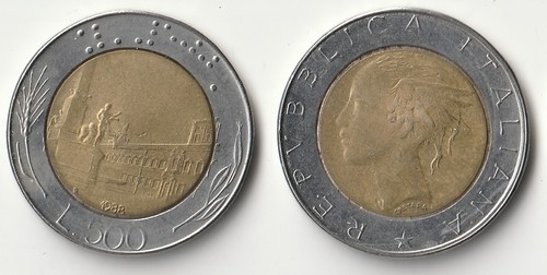1988 italy 500 lire - italy, coin