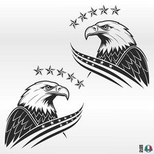 2 Sticker Adesivi AQUILA USA