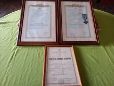 Medaglia Croce al Merito e Attestato Distintivo della Guerra con Foglio Congedo