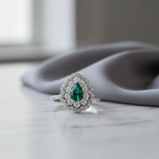 Anello goccia oro bianco - in,