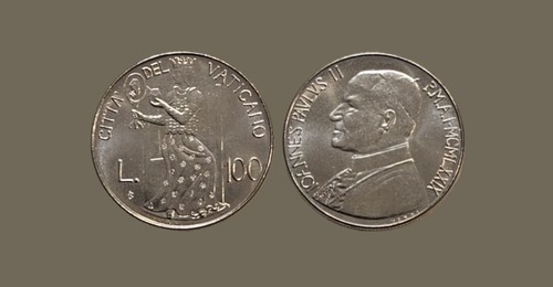 Città del vaticano 100 lire - città,