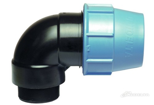 Gomito maschio pvc per tubo - gomito,