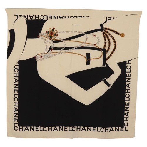 Sciarpa chanel seta nera - chanel,