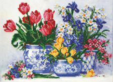 Kit ricamo perline fiori