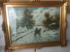  Karpoff  Ivan.Quadro olio su tela "Inverno"