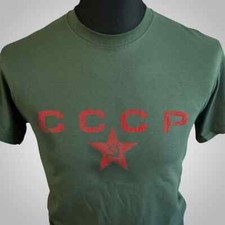 CCCP T Shirt Unione Sovietica URSS Russia Russa Retrò Vintage Comunismo Lenin Grn