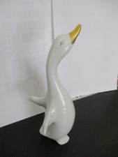 HOLLOHAZA HUNGARY ANATRA DUCK  porcellana bianca  collezione  vintage cm.22