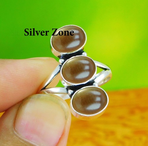 Anello quarzo fumè argento - anello, |