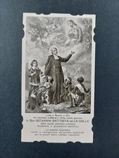 santino cromo holy card Santa Lega Eucaristica San Giovanni Battista de La Salle
