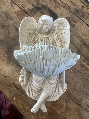 Bénitier ange porcelaine - bénitier, en