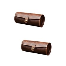 2 Pezzi Scatola Orologio Piccola Portatile Uomo Viaggio Retrò Organizer Pouch