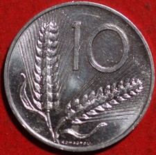 Italy 10 Lire 1972 KM# 93