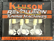 Kluson Revolution KRGL-3-CP Sintonizzatori Bloccaggio Cromati 3x3 Attacco G Rapporto 19:1