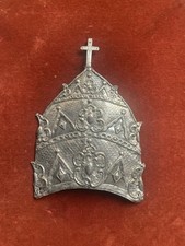 Mitria Vescovile Triregno Tiara Papale in Argento per Icona