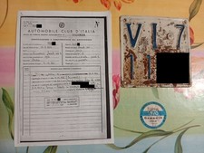 Targa originale VI dell'epoca