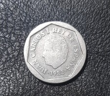 Moneta da 200 Pesetas spagnole coniata nel 1988 rara