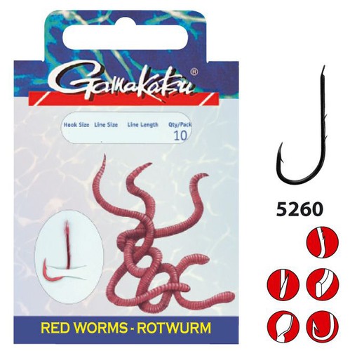 Gamakatsu booklet red worm - red,