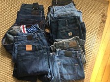 Denim Jeans Mens Lot Ten Pairs