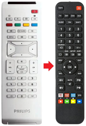 Telecomando adatto per - , philips