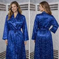 Accappatoio lungo interno blu