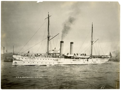 Navy cruiser uss montgomery - us,