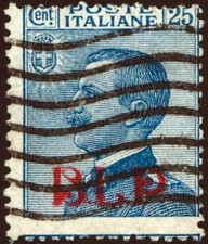 Regno - 1921 - BLP - 25 cent. azzurro - usato - (n.3) - Firmato  Carraro