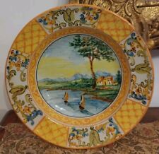 Antico Piatto dipinto Castelli Deruta Toscana Umbria Marche  ceramica maiolica