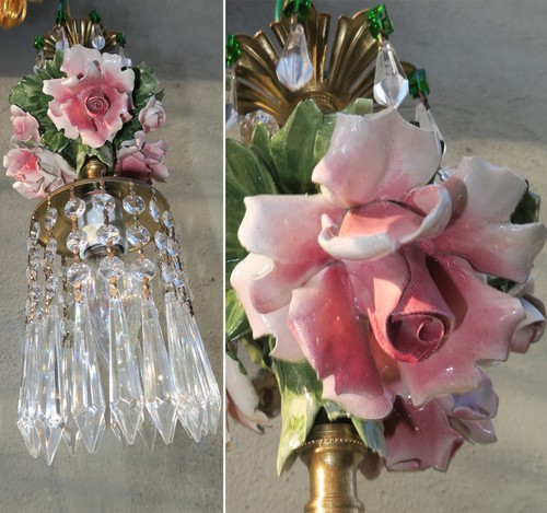 Porcelain rose pink - rose, chandelier