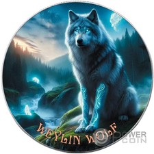 WEYLIN WOLF Forest Totems Lupo 1 Oz Moneta Argento 1$ USA 2025