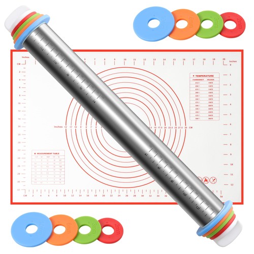 Mattarello acciaio inox con - in,