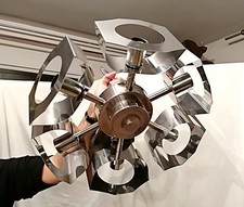 Lampadario vintage SPACE AGE  in metallo a 6 bracci