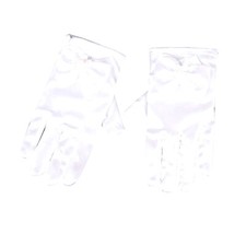 Guanti damigella bambina raso laminati elasticizzati fiocco perla corti L.90353