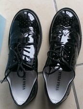 SCARPE nere RAGAZZO BAMBINO 11 ANNI CERIMONIA   eleganti N 38 FESTA Occasione