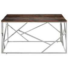 Tavolino Argento Acciaio Inox