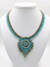 Collana Boho Piuma Pavone