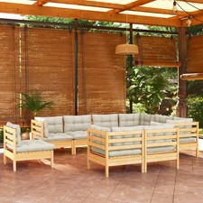 Set divani legno pino da - set,