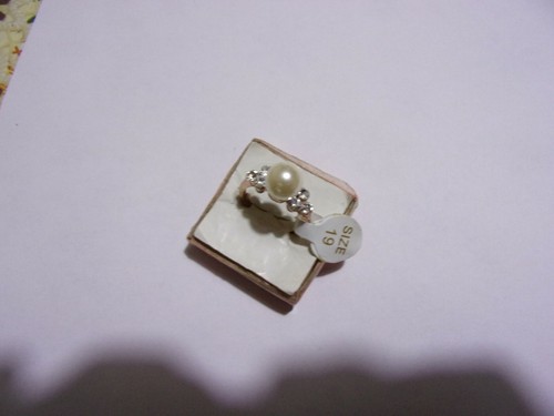 Anello placcato con perla - placcato,