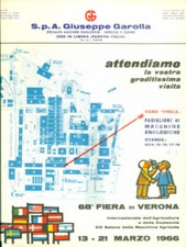 1966 LIMENA (PD) Macchine enologiche Giuseppe GAROLLA alla Fiera di VERONA