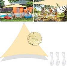 Tenda Da Sole per Esterno,Tenda a Vela Impermeabile Triangolare 3 X 3 X 3 Metri
