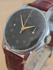 Elegante e raro orologio cronografo da uomo anni '50 Helbros. Movimento Venus
