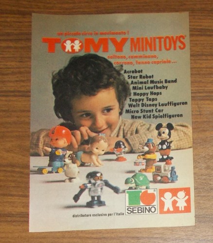 Rara pubblicità tomy - tomy, minitoys