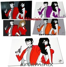 QUADRI MODERNI LUPIN FUJIKO MARGOT DIPINTI A MANO SU MISURA ARREDO CASA NEGOZIO